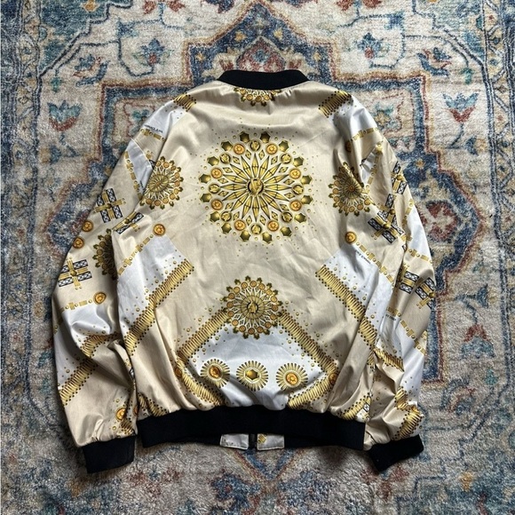 Versace Gold Chains Zip-up Light Jacket Medium - Picture 2 of 8